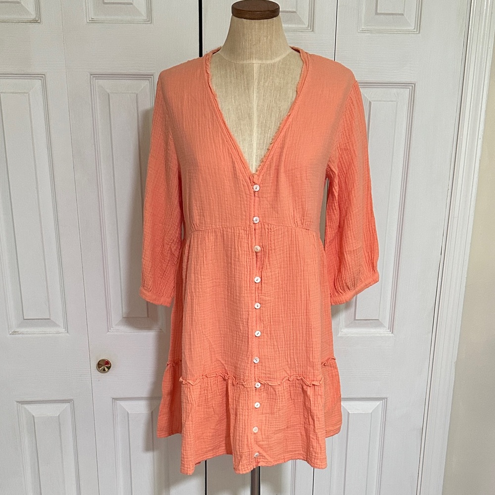 Millibon Cotton Button-Down Dress